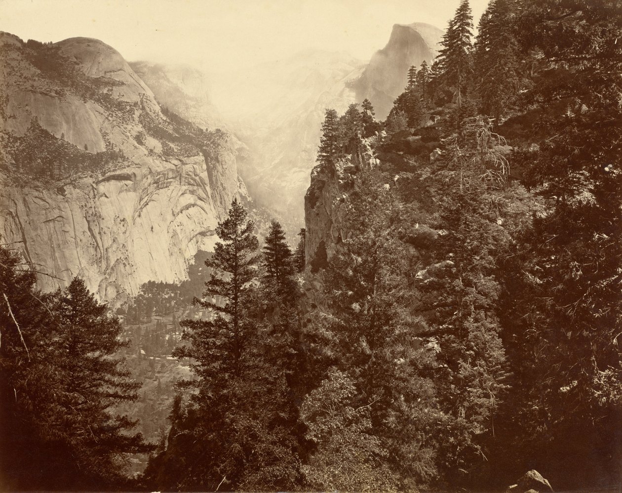 Tenaya Canyon from Union Point, Valley of the Yosemite, 1872 by Eadweard Muybridge