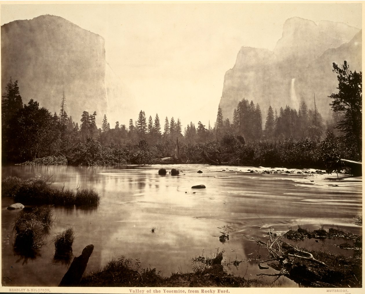 Valley of the Yosemite, from Rocky Ford, 1872 by Eadweard Muybridge