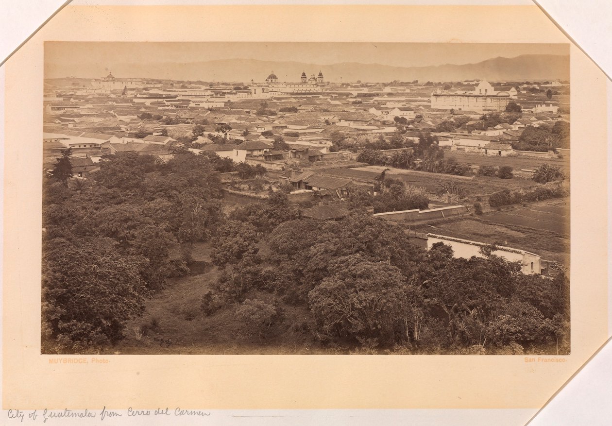 City of Guatemala from Cerro del Carmen, Guatemala by Eadweard Muybridge