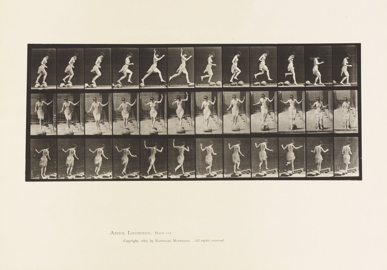 From Stone to Stone Across A Brook by Eadweard Muybridge
