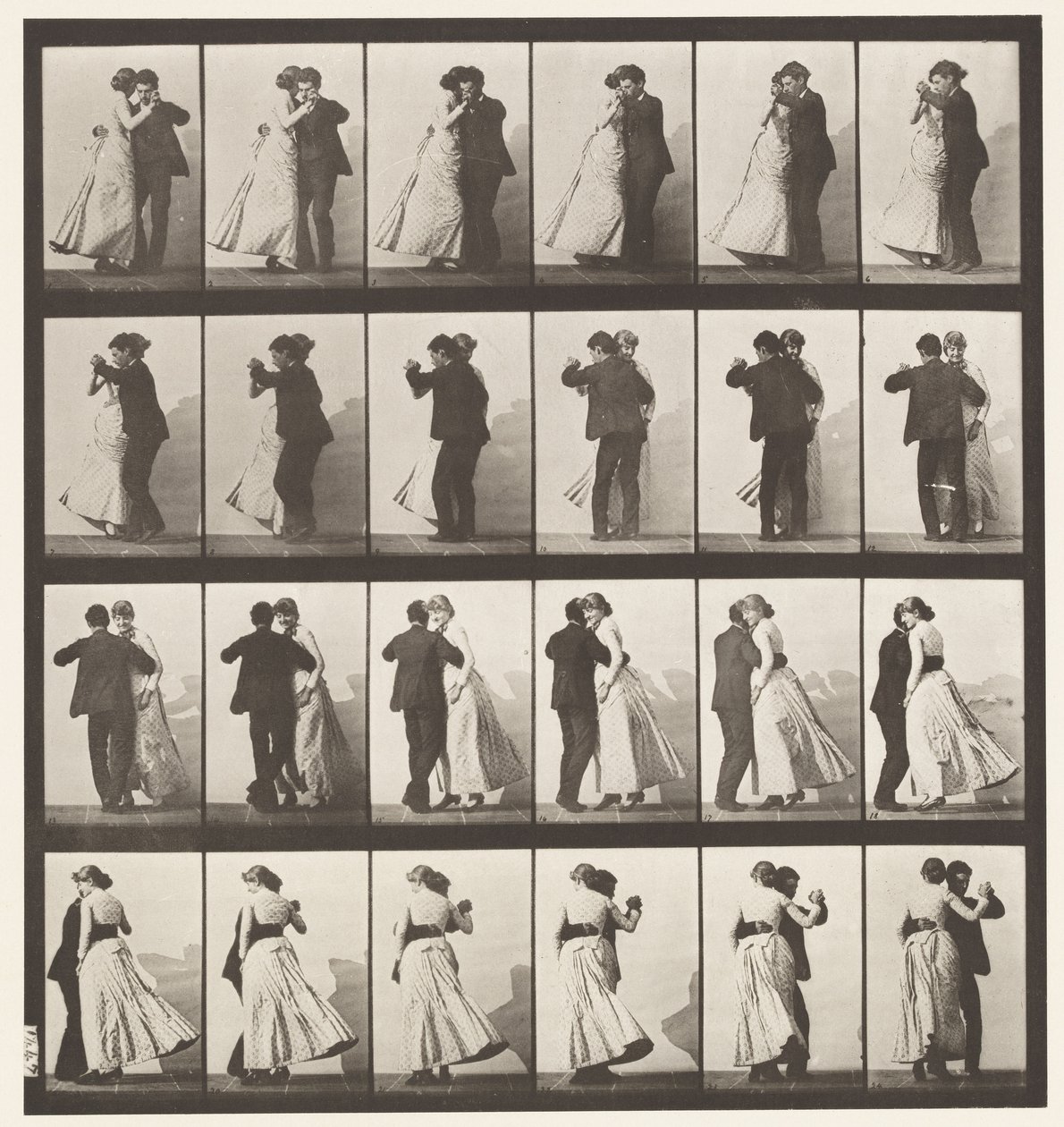 Dancing Waltz, Two Models by Eadweard Muybridge