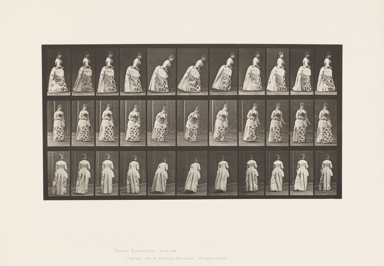 Courtseying, 1885 by Eadweard Muybridge