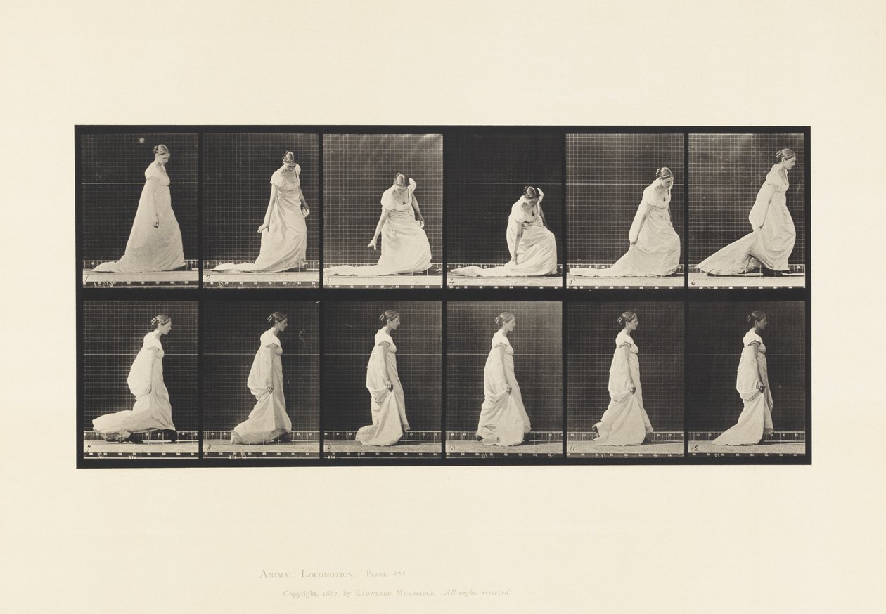 Plate 207. Stooping and Lifting Train, 1885 by Eadweard Muybridge