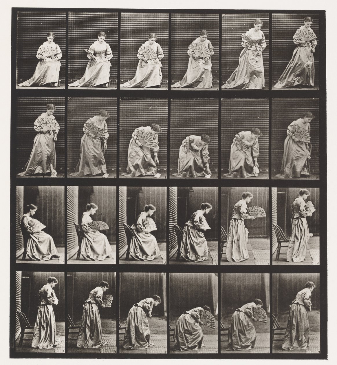 Rising from Chair, Stooping and Lifting Handkerchief by Eadweard Muybridge