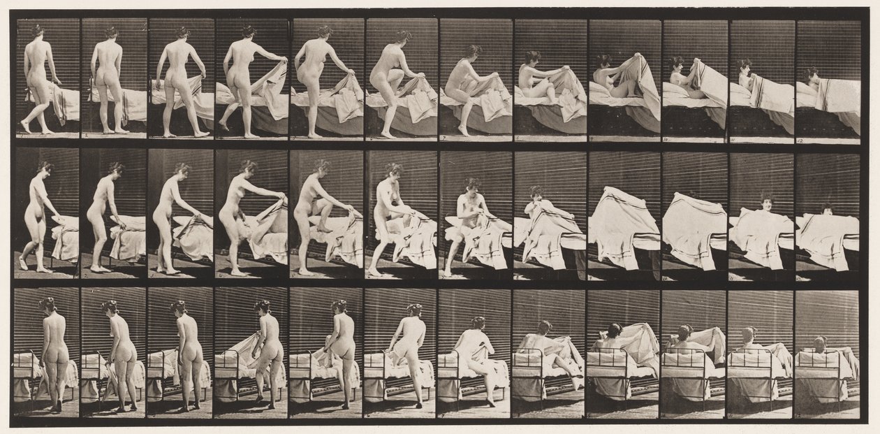 Plate 263. Getting into Bed by Eadweard Muybridge