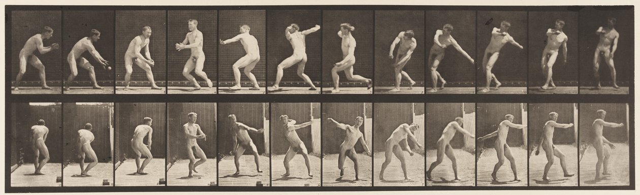 Base-ball; Catching and Throwing by Eadweard Muybridge