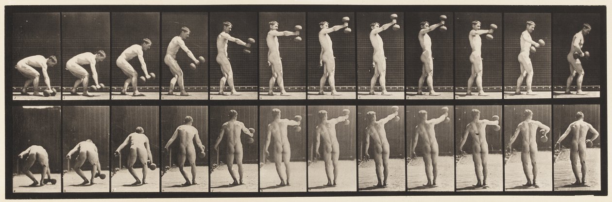 Plate 326. Lifting 50-lb. Dumb-Bell at Arm