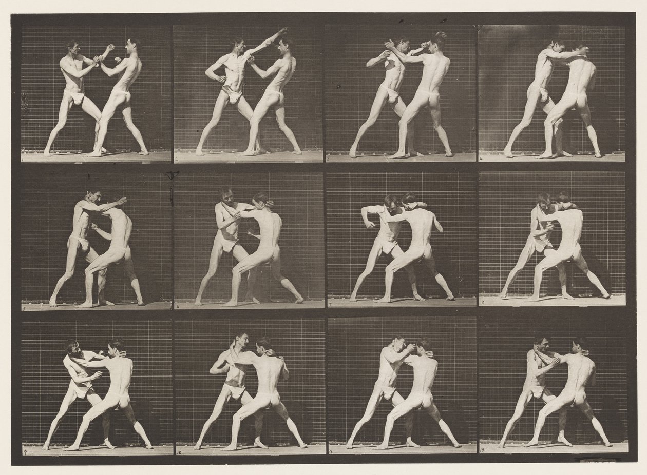 Plate 340. Boxing, Open Hand by Eadweard Muybridge