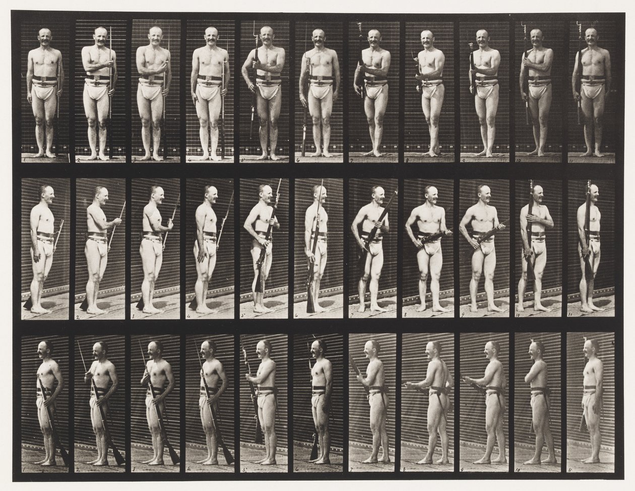 Fix and Unfix Bayonets, 1872-1885 by Eadweard Muybridge