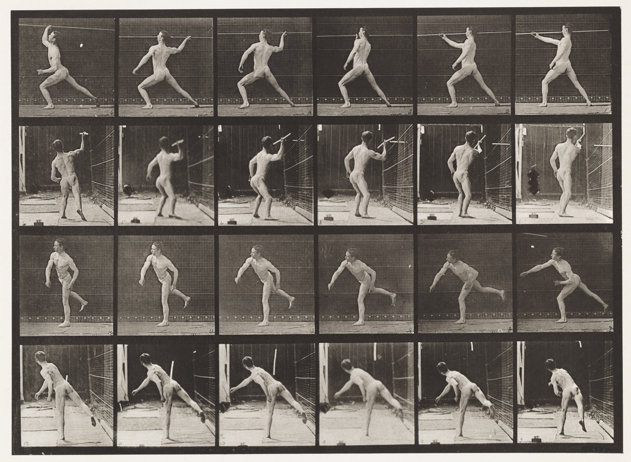 Throwing a Spear by Eadweard Muybridge