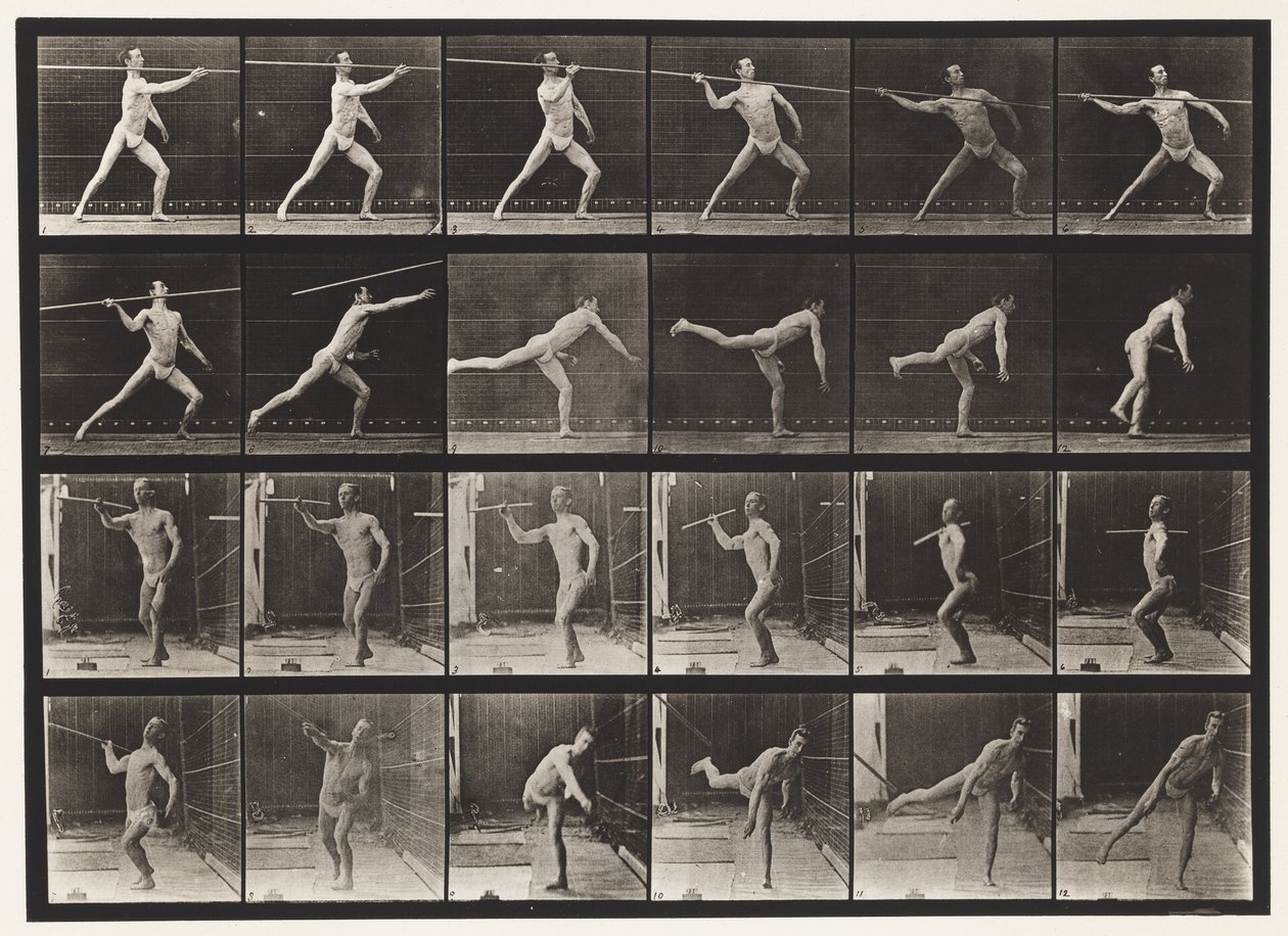 Throwing a Spear by Eadweard Muybridge