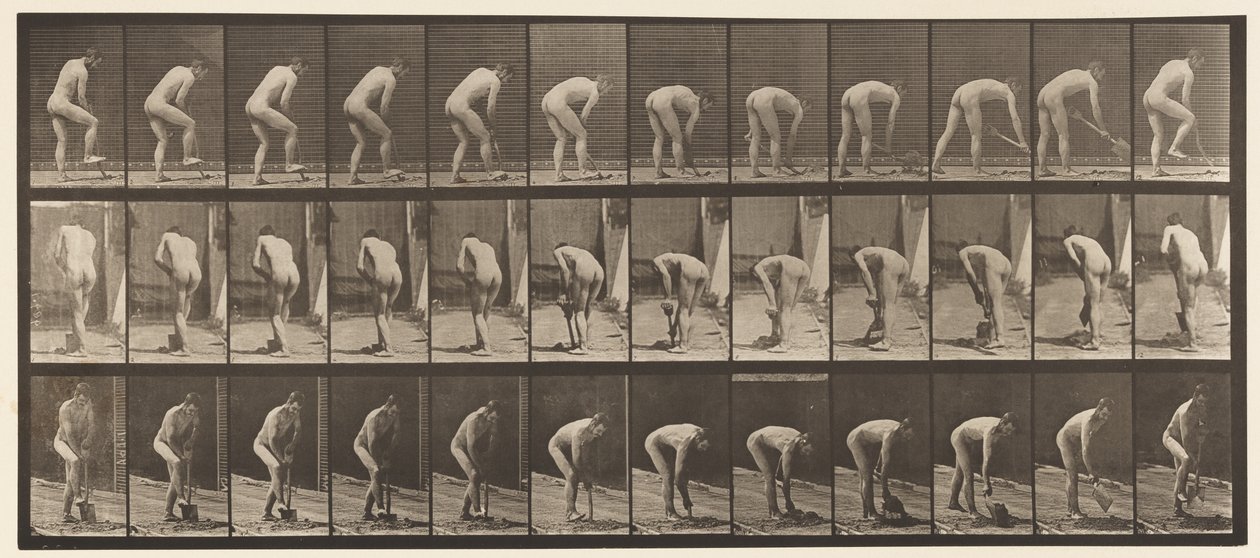 Farmer, Using a Spade by Eadweard Muybridge