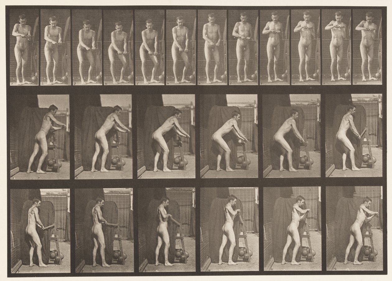 Plate 395. Turning a Crank Handle by Eadweard Muybridge