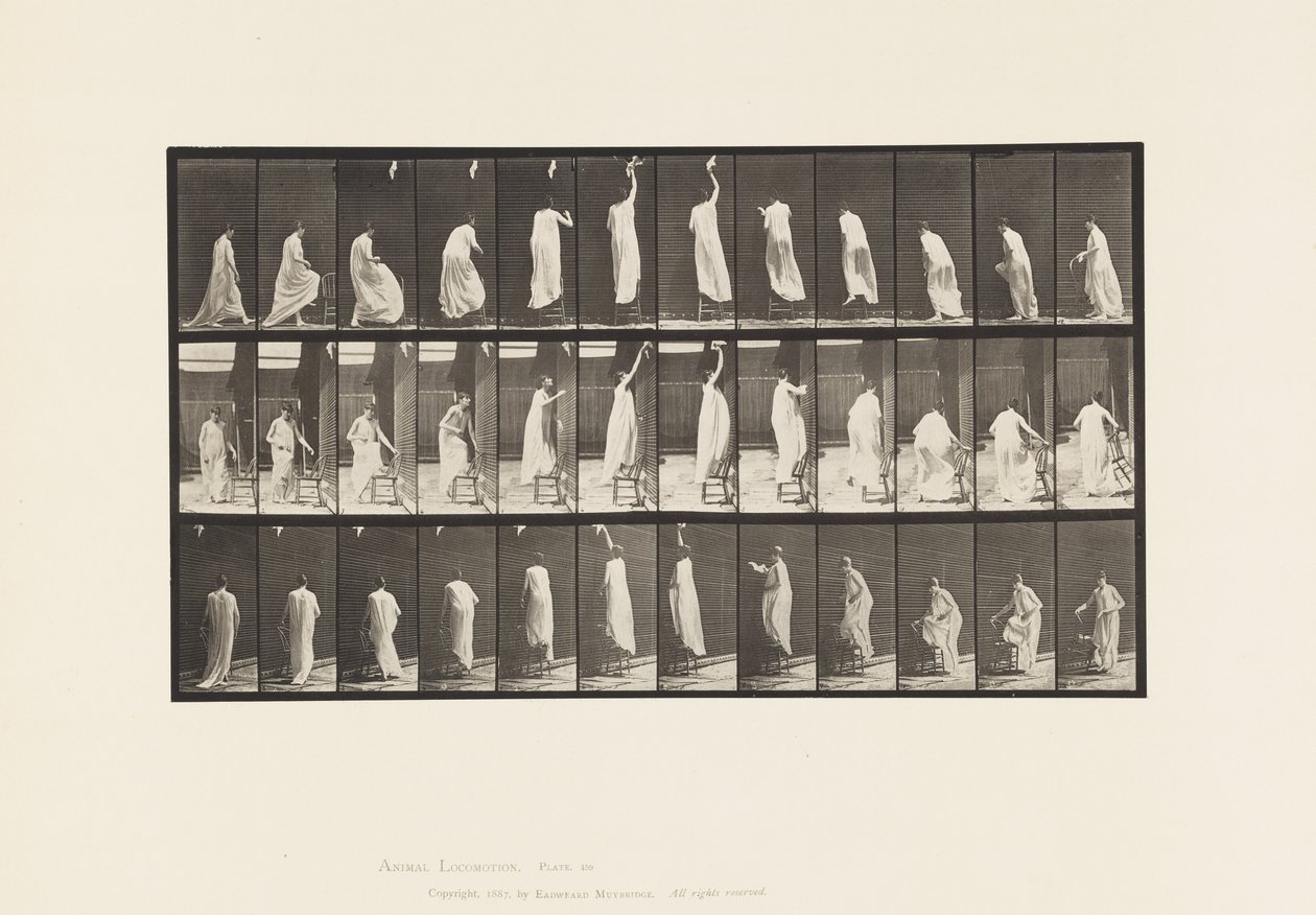 Stepping on Chair, Reaching Up and Descending by Eadweard Muybridge