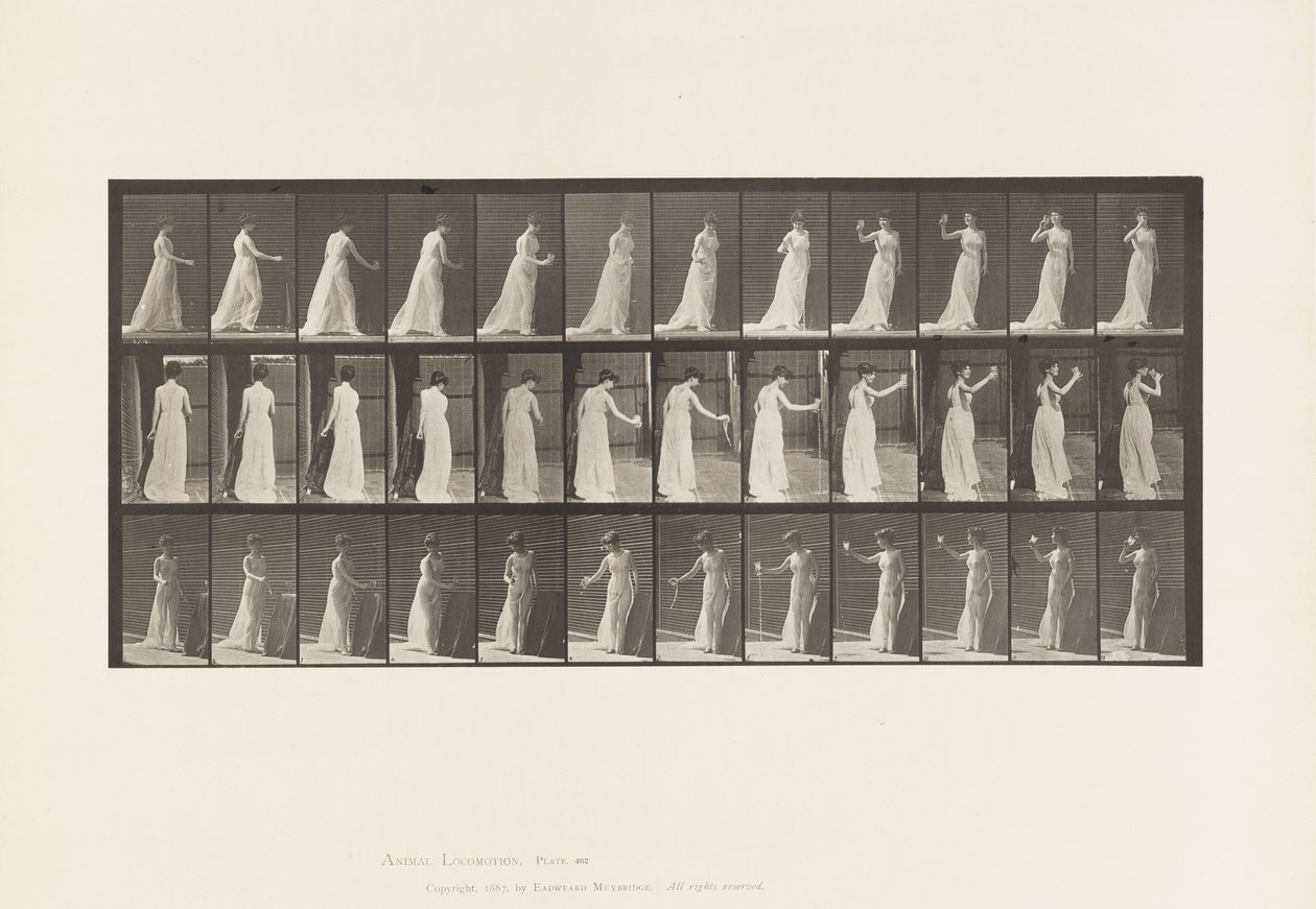 Pouring Libation on Ground, Drinking from Goblet by Eadweard Muybridge
