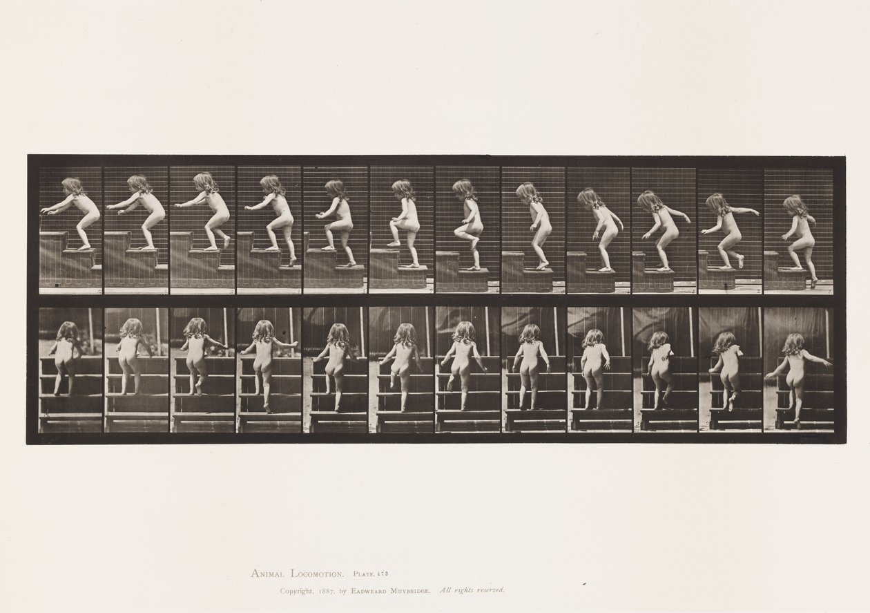 Child, Walking Upstairs by Eadweard Muybridge