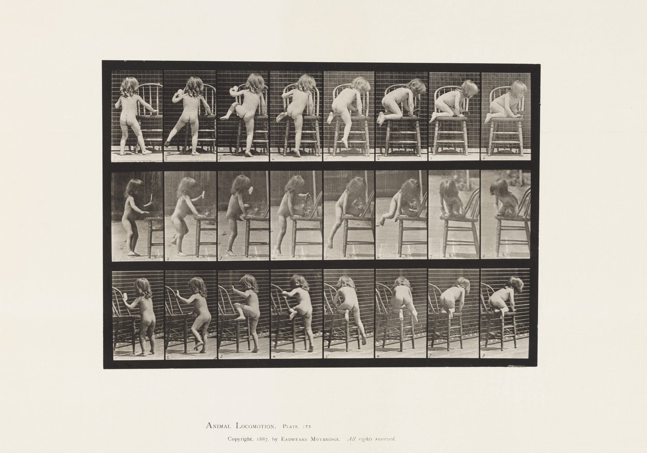 Child, Getting Up on Chair by Eadweard Muybridge