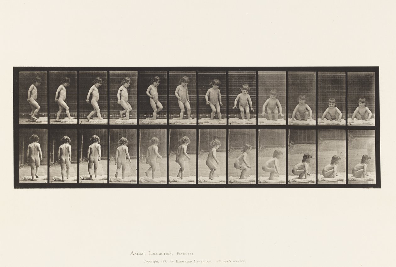 Plate 476. Child, Sitting Down on the Ground by Eadweard Muybridge
