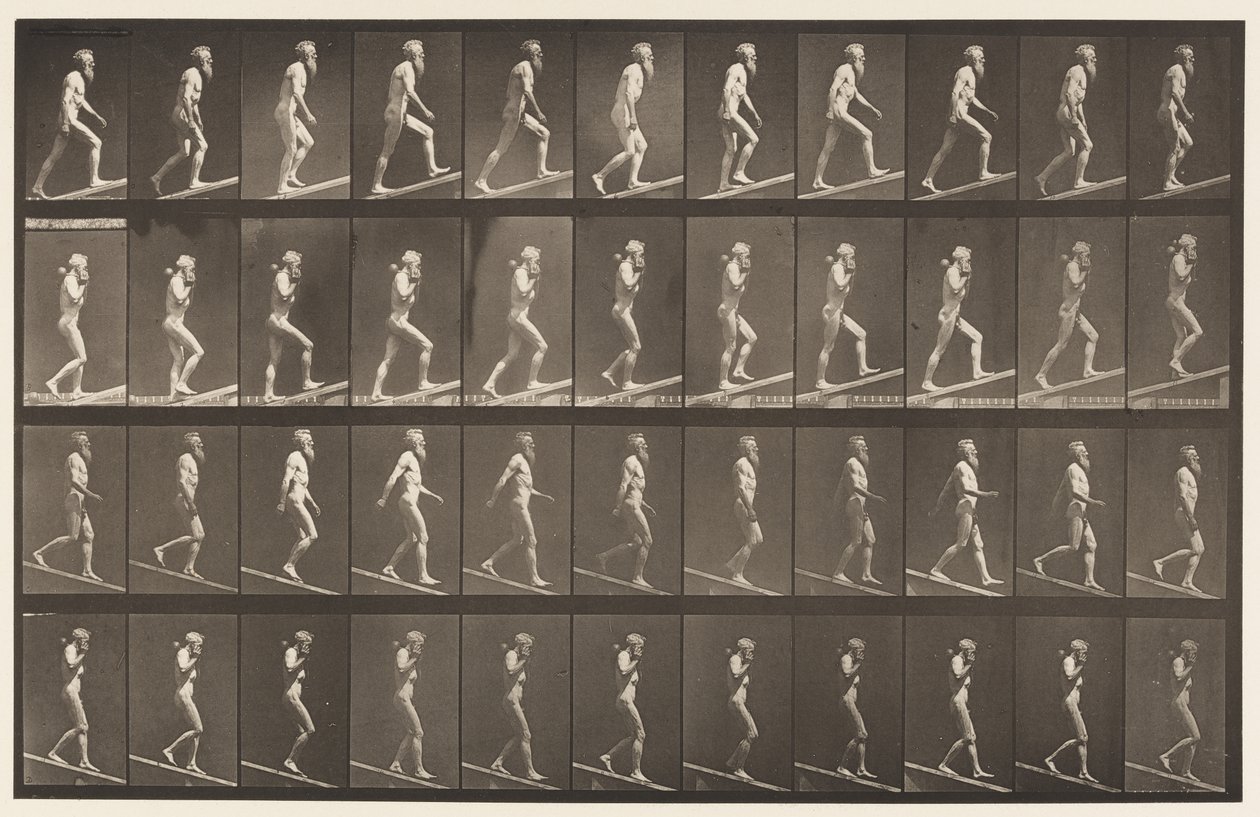 Plate 489. Ascending Incline, 1872-1885 by Eadweard Muybridge