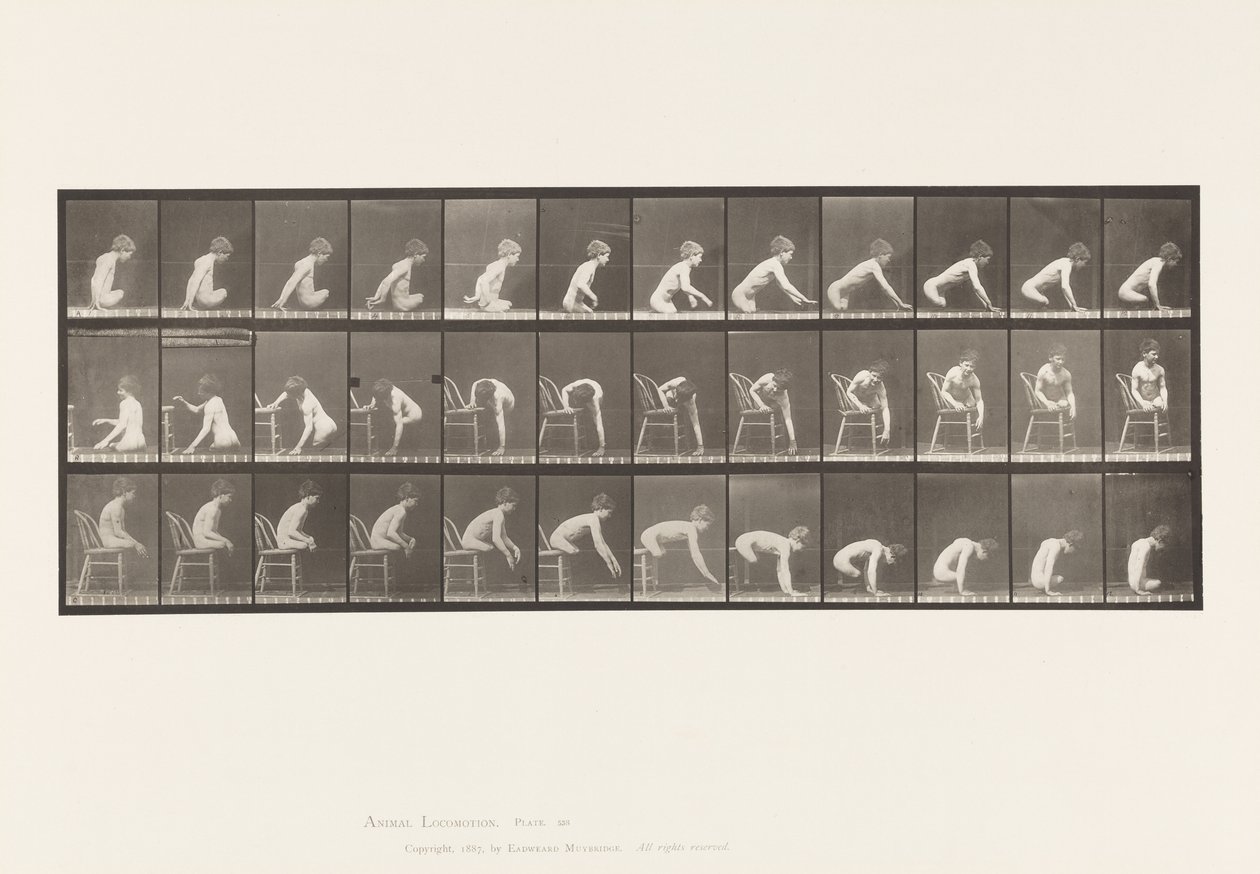 Double Amputation of Thighs; Boy; Moving Forward (Plate 538) by Eadweard Muybridge