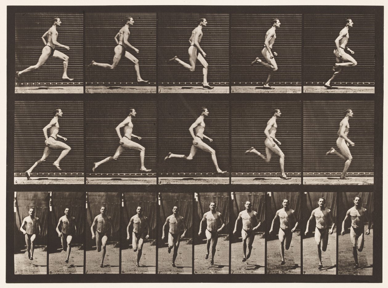Running at a Half-Mile Gait (Shoes) by Eadweard Muybridge