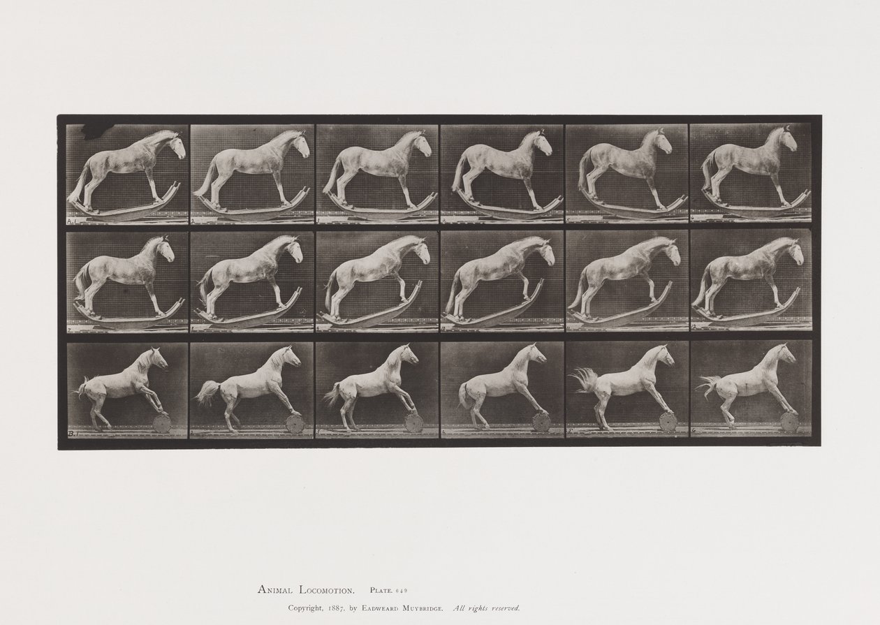 Plate 649. A, Hornet, Rocking; B, Eagle, Rolling Barrel, Etc. by Eadweard Muybridge
