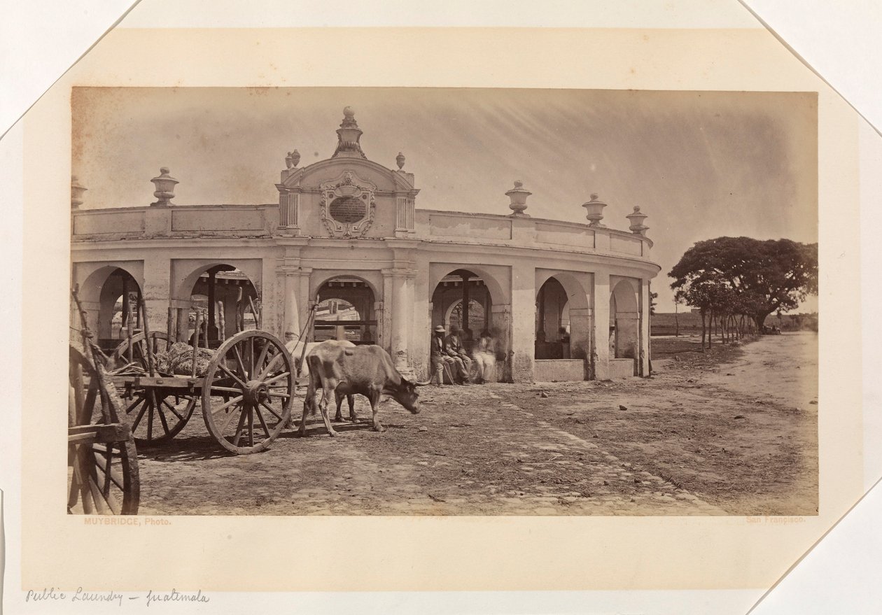 Public Laundry, Guatemala by Eadweard Muybridge