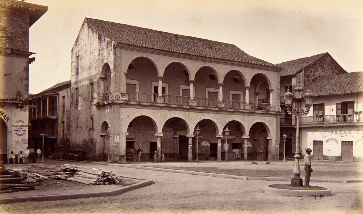 The Cabildo, Panama by Eadweard Muybridge