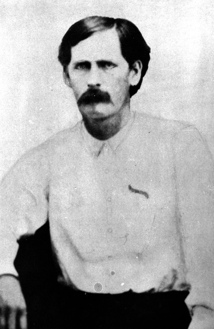 Wyatt Earp in His Twenties, from a Tintype Taken at Dodge City, Kansas, c.1868-78 by Eagan