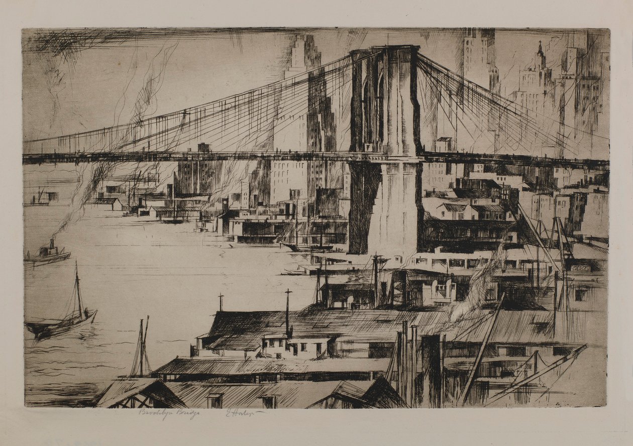 Brooklyn Bridge by Earl Horter
