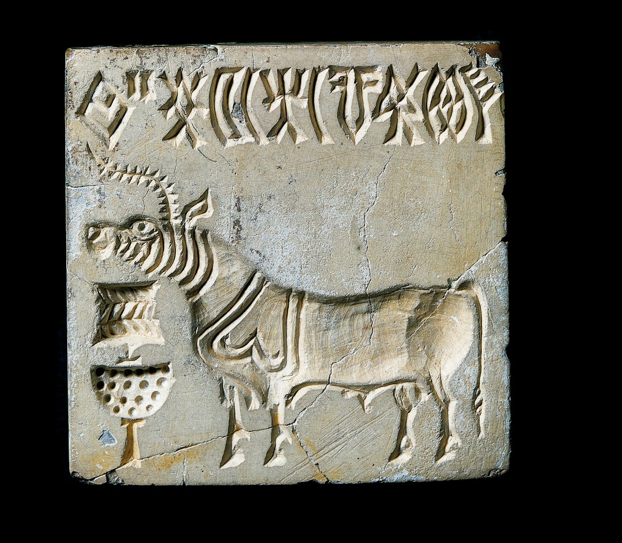 Civilization of the Indus Valley: seal of an animal. 26th-25th century BC by Early Bronze Age
