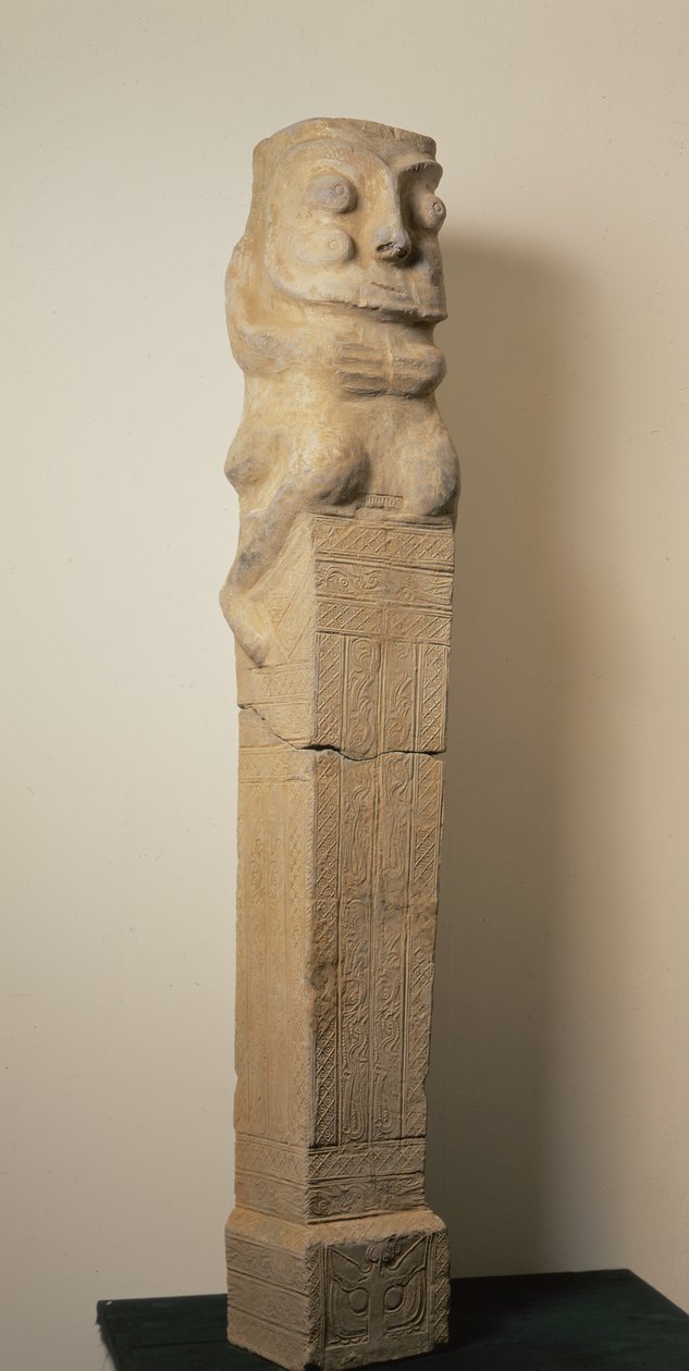 Early Chinese Pottery Tomb Lintel, Tomb Artefact, Eastern Han Dynasty by Eastern Han Dynasty Chinese School