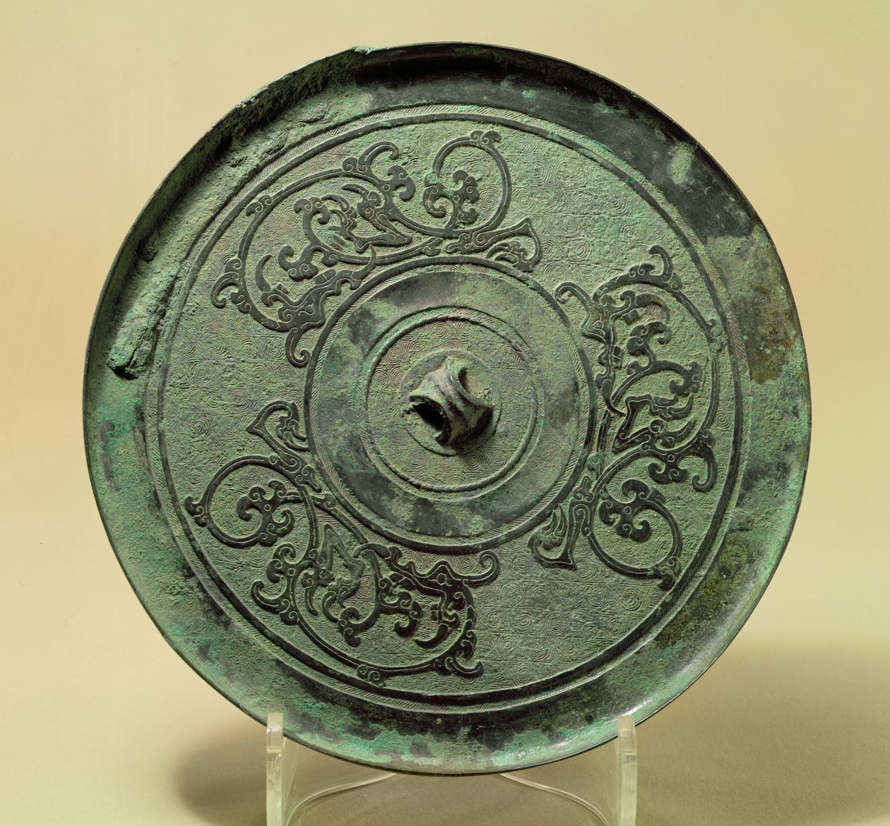 Mirror with Interlacing Dragons, Eastern Zhou Dynasty, Warring States period, 475-221 BC by Eastern Zhou Dynasty Chinese School
