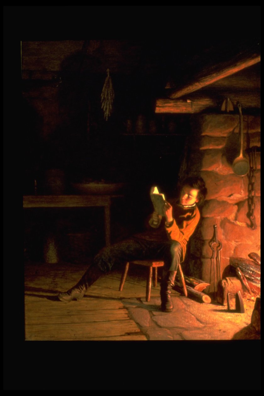 Boyhood of Lincoln by Eastman Johnson