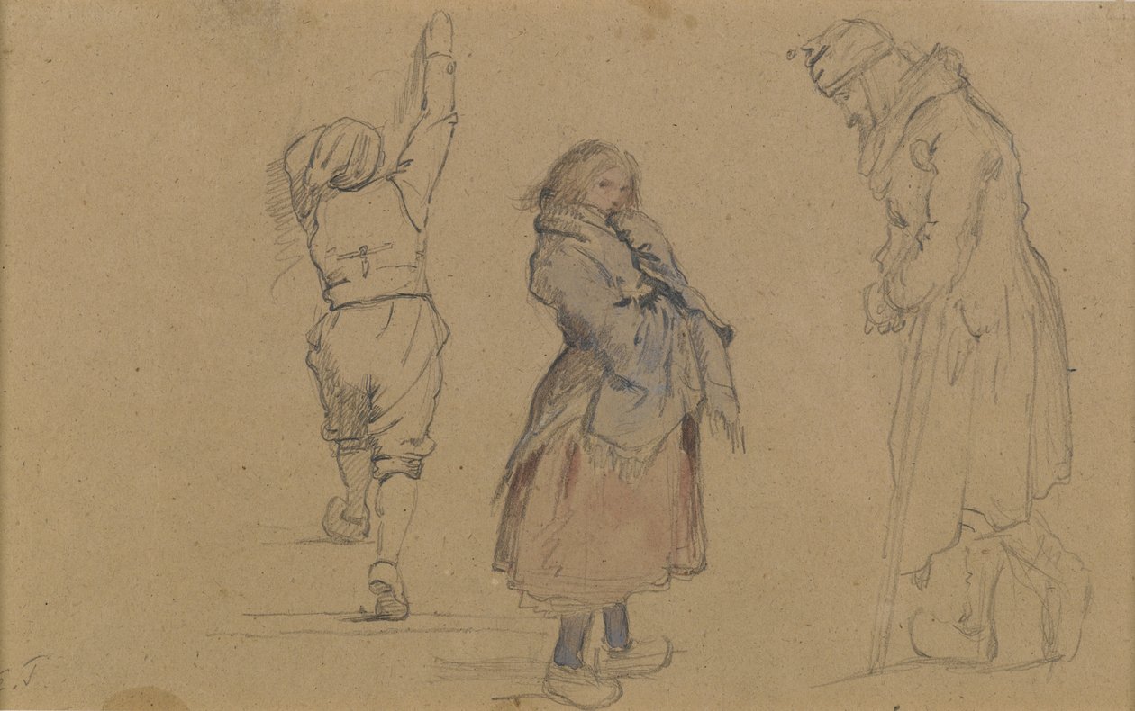 Three Dutch Figures by Eastman Johnson
