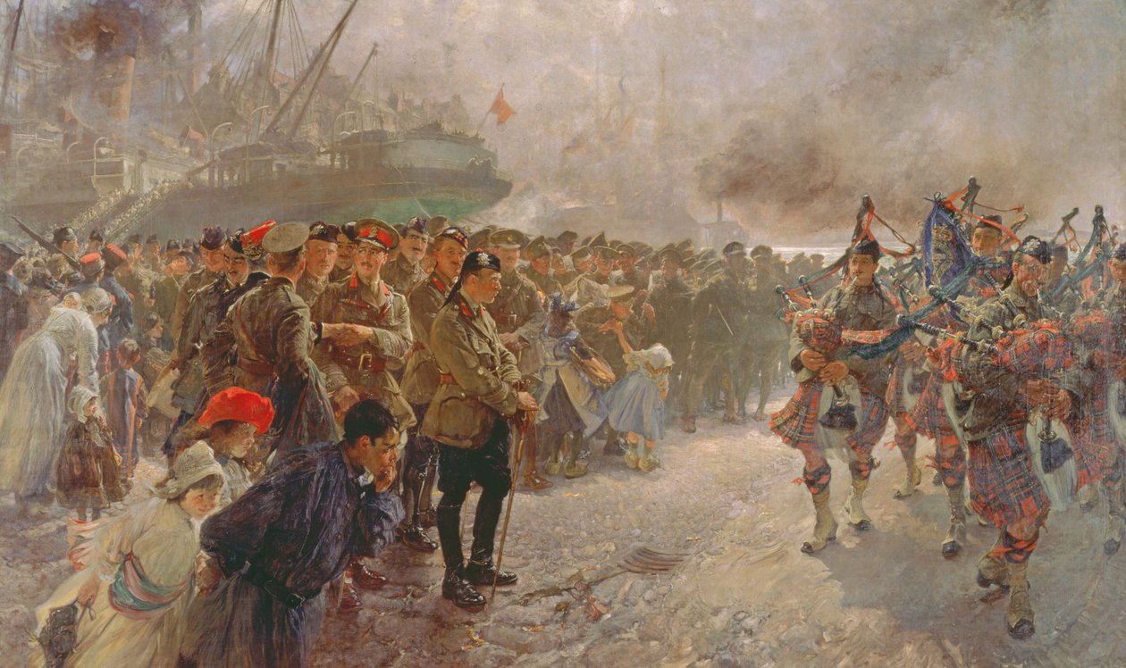 Landing of the First Canadian Division at St. Nazaire by Edgar Bundy