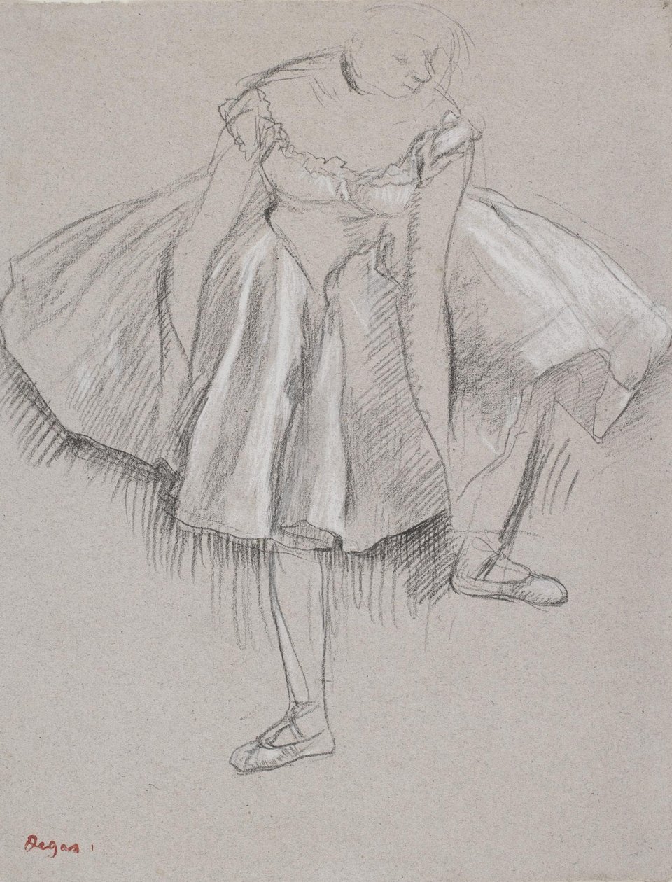 Dancer Adjusting Her Slipper by Edgar Degas