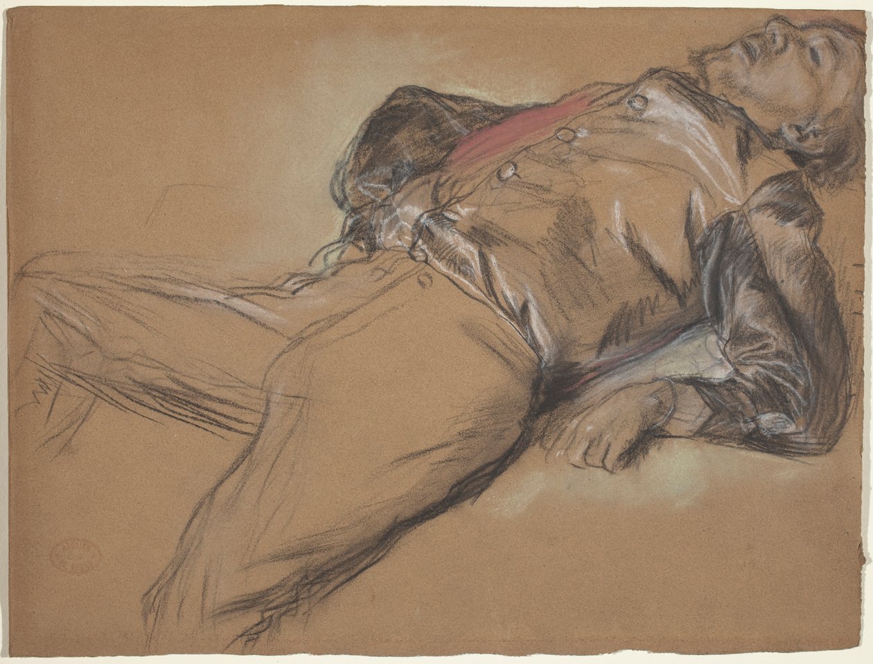 Fallen Jockey (study for Scene from the Steeplechase: The Fallen Jockey) by Edgar Degas