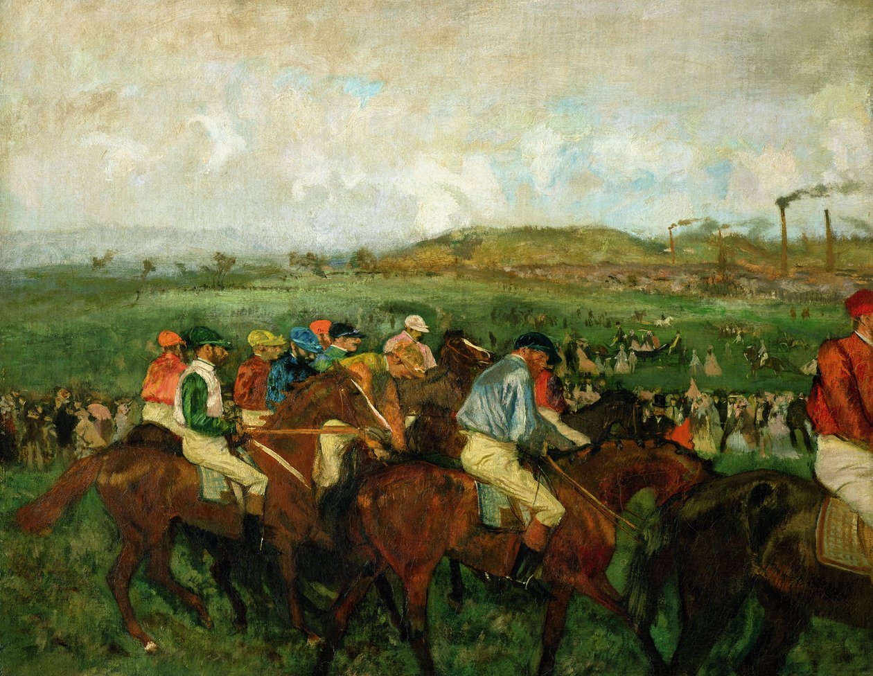 Gentlemen Race. Before the Departure, 1862 by Edgar Degas
