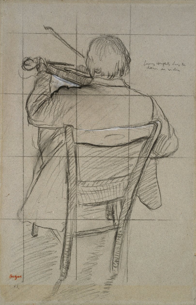 Study of a Violinist Seen from the Back, 19th century by Edgar Degas