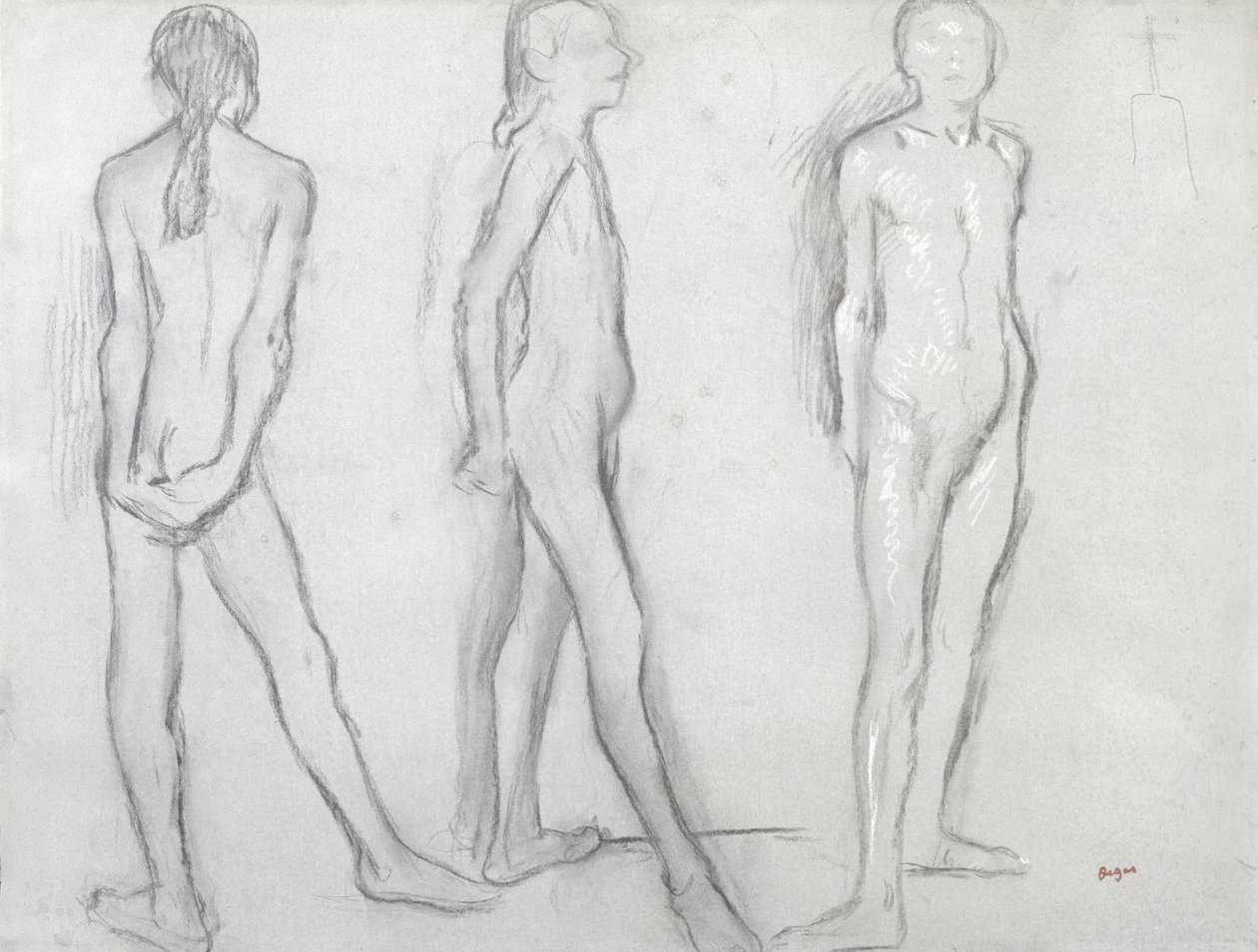 Three Studies of a Nude Dancer by Edgar Degas