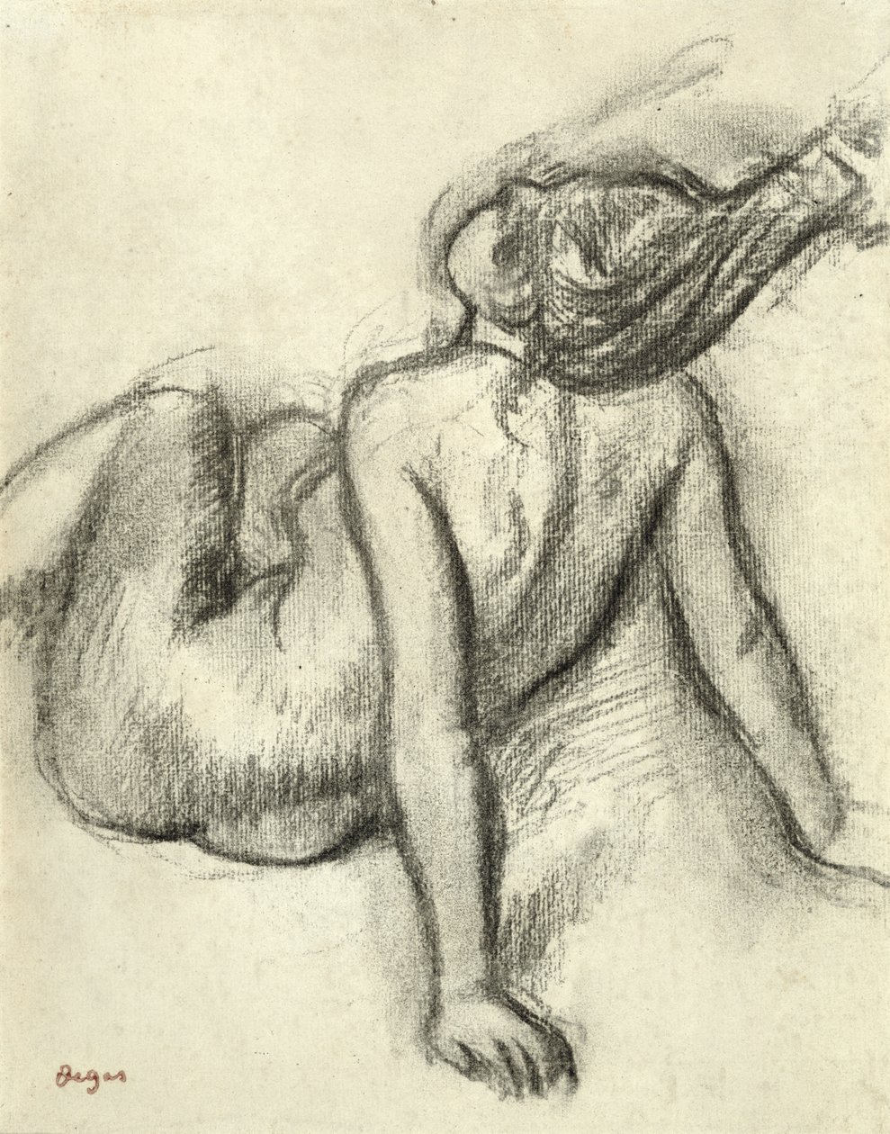 Woman having her hair styled by Edgar Degas