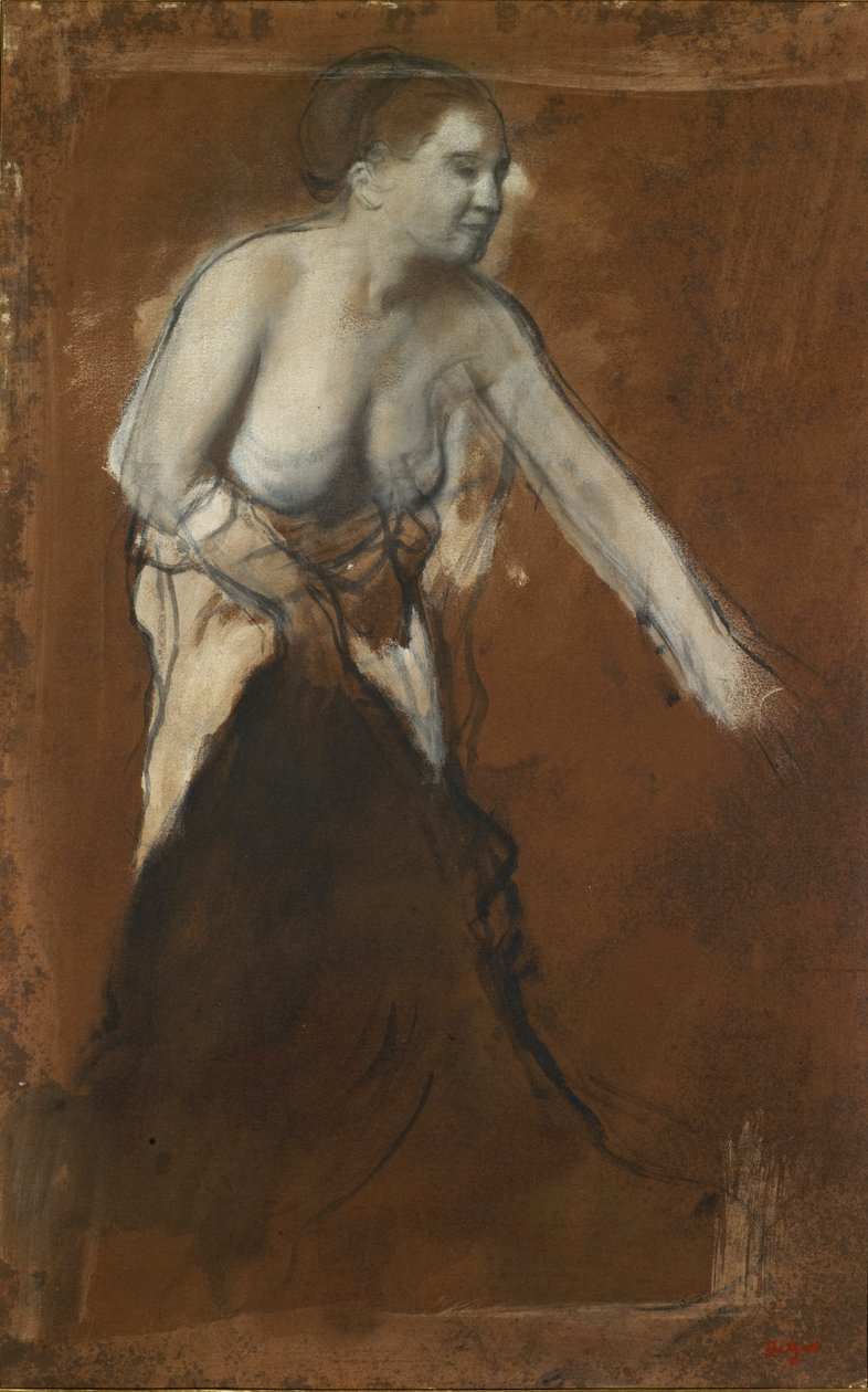 Woman washing herself, c.1866-68 by Edgar Degas
