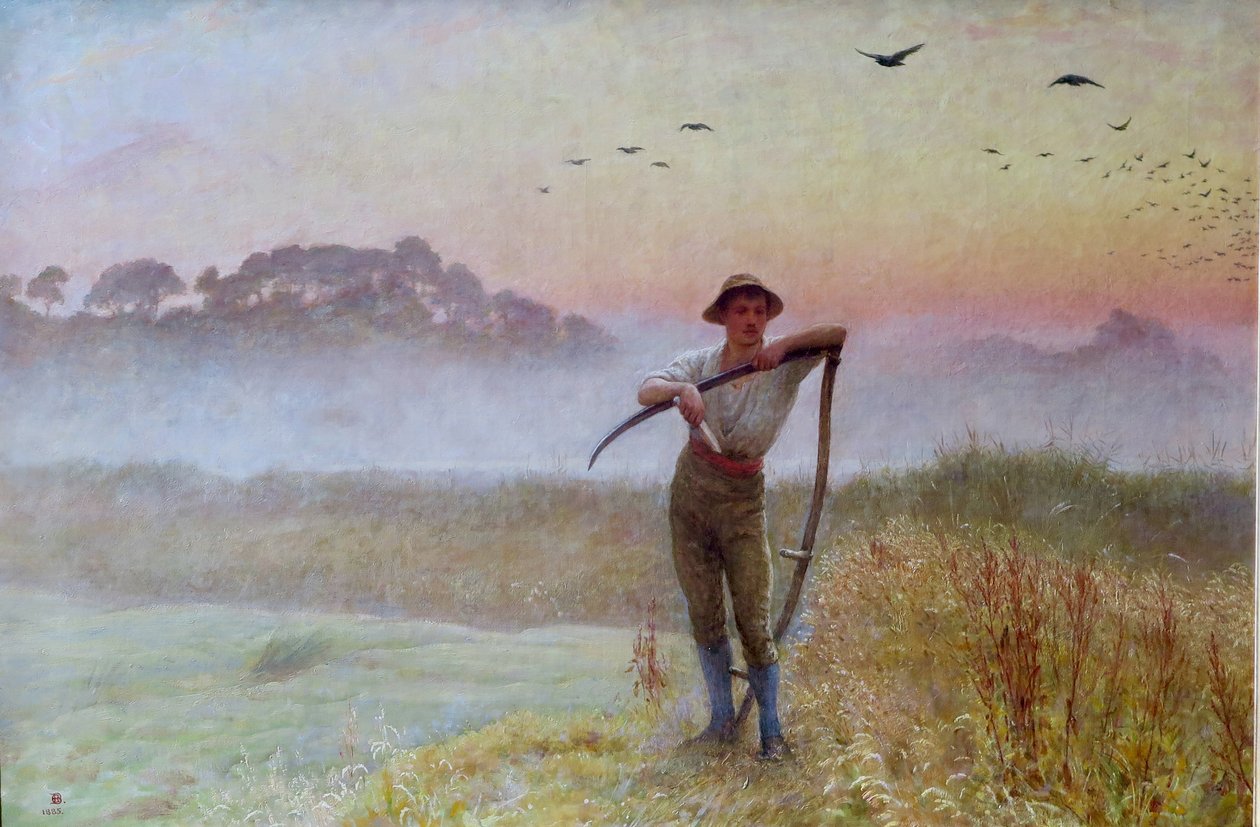 An Autumn Morning: The Reaper...A Man with a Scythe