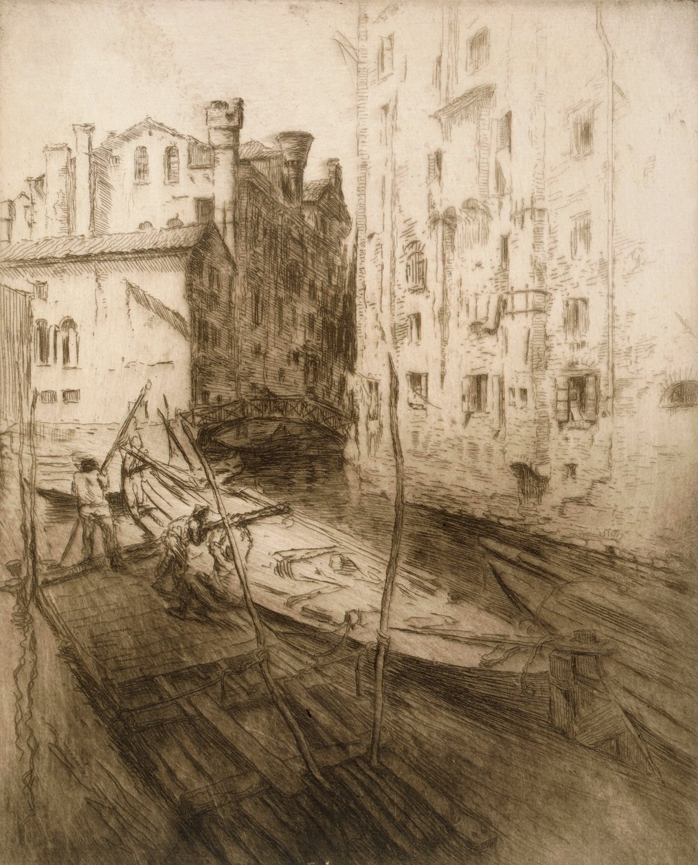 The Jewish Ghetto in Venice, 1906 by Edgar Chahine