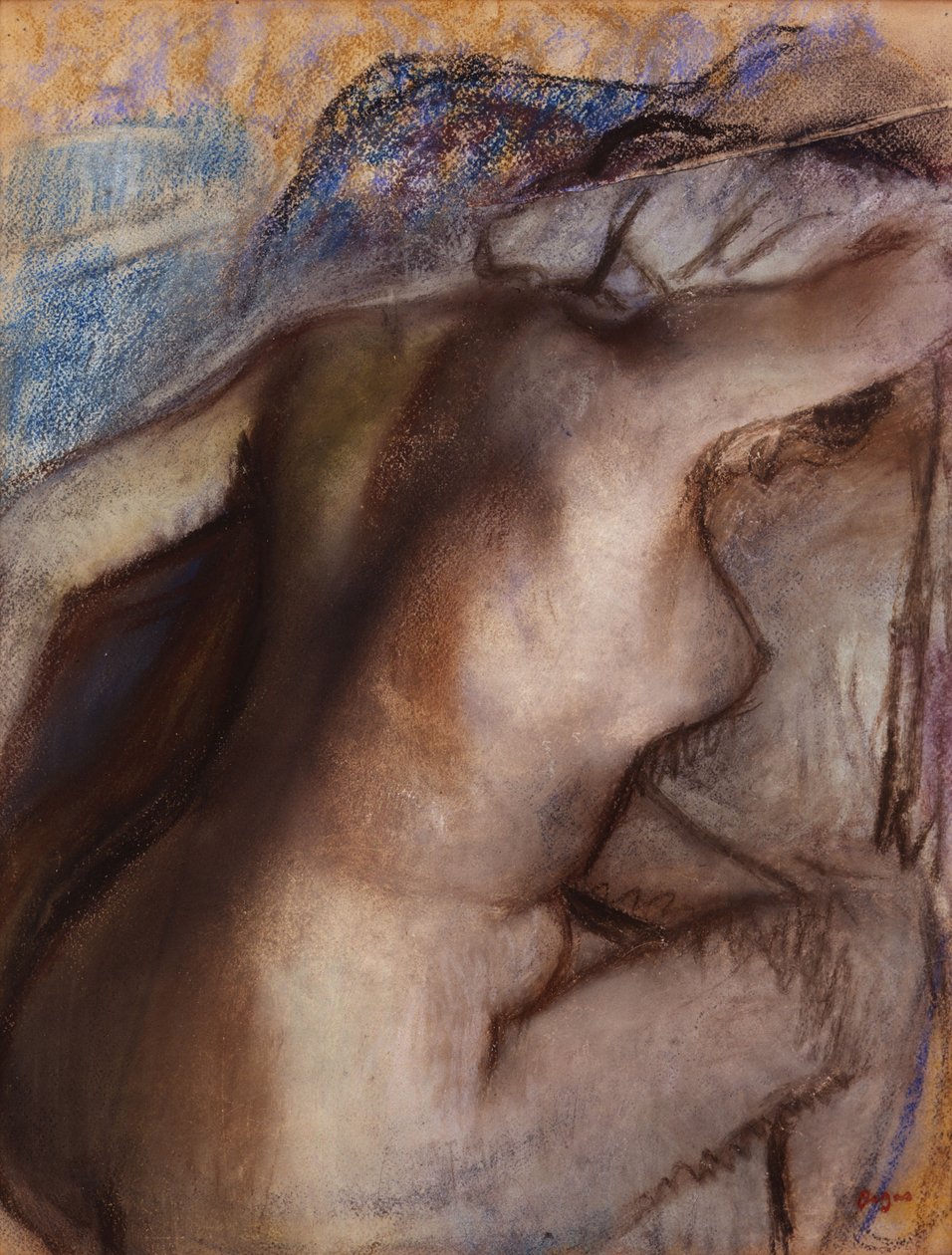 After the Bath, Woman Drying Herself by Edgar Degas