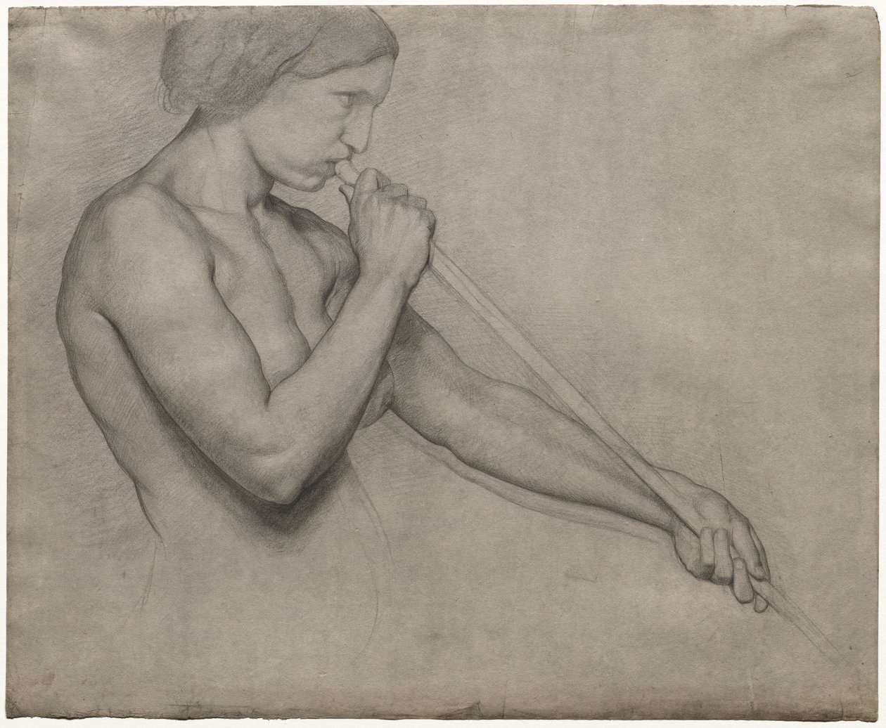Angel Blowing a Trumpet by Edgar Degas
