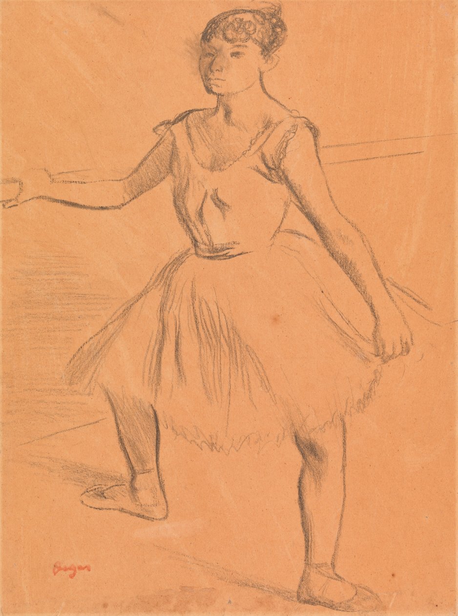 Ballerina Standing at a Bar by Edgar Degas