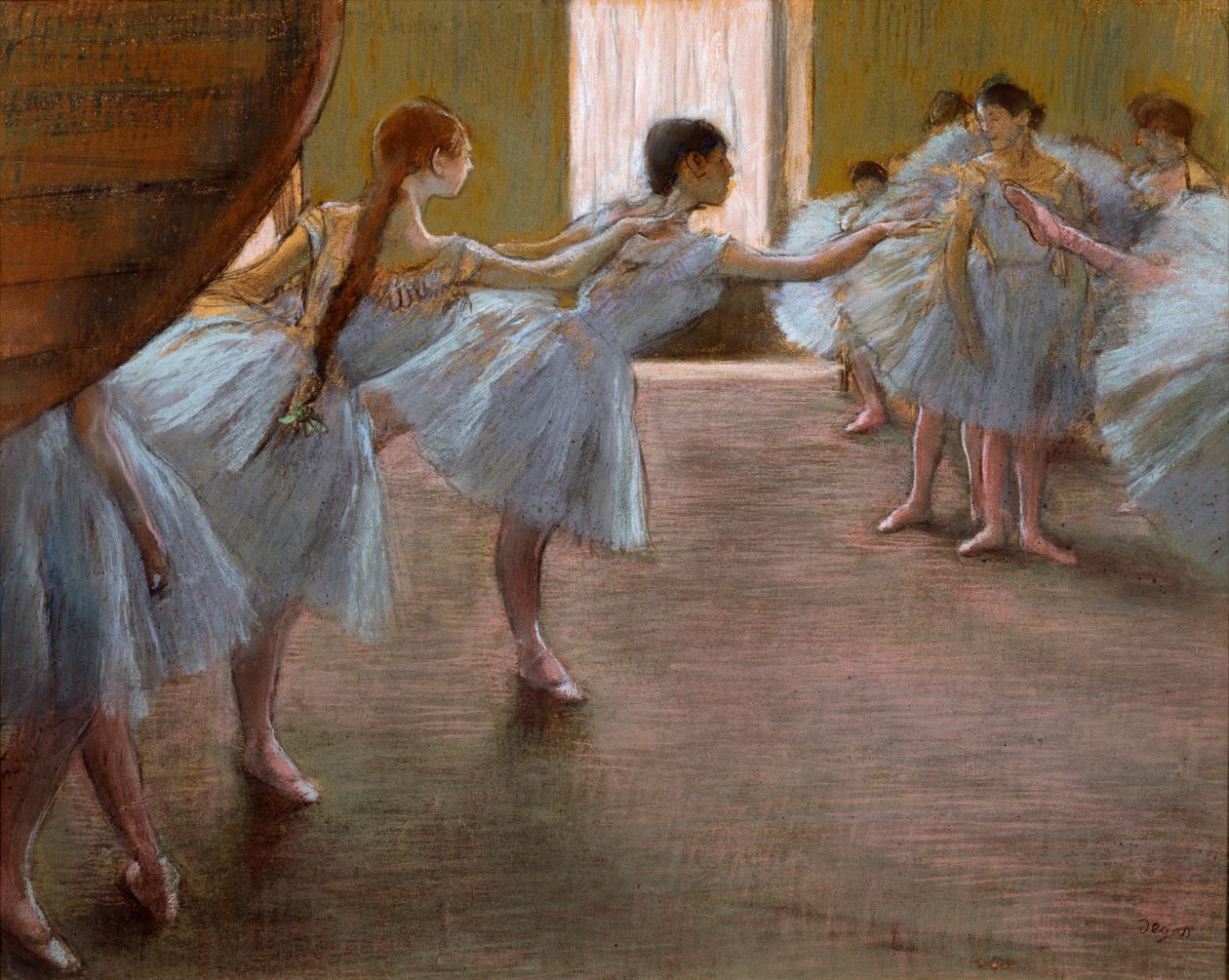 Ballet Rehearsal, 1885-1890.   by Edgar Degas