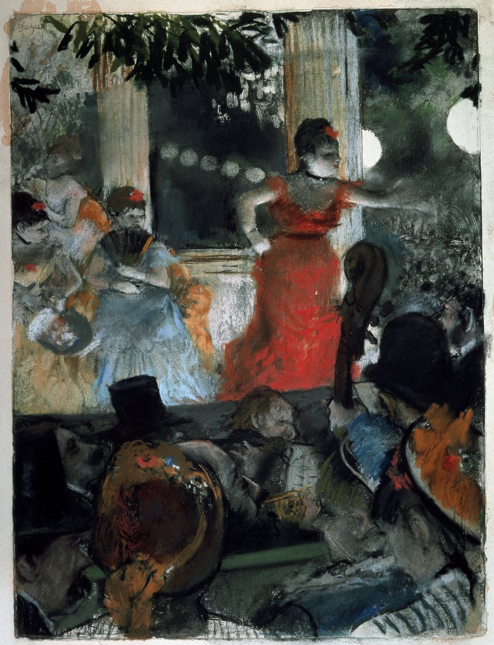 Cafe Concert at Les Ambassadeurs by Edgar Degas